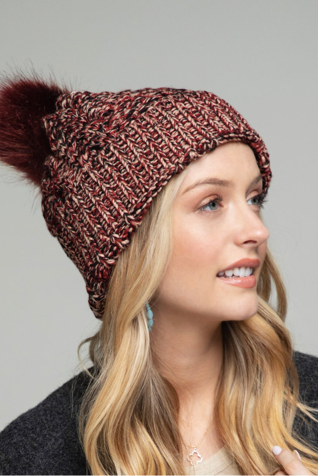 Pom Pom Knit Beanie