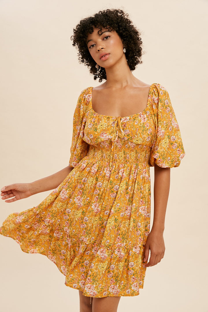 Elsie Sweetheart Floral Dress