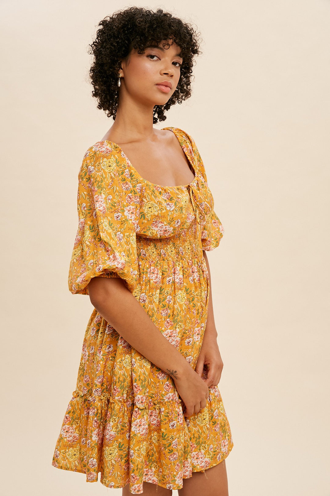 Elsie Sweetheart Floral Dress