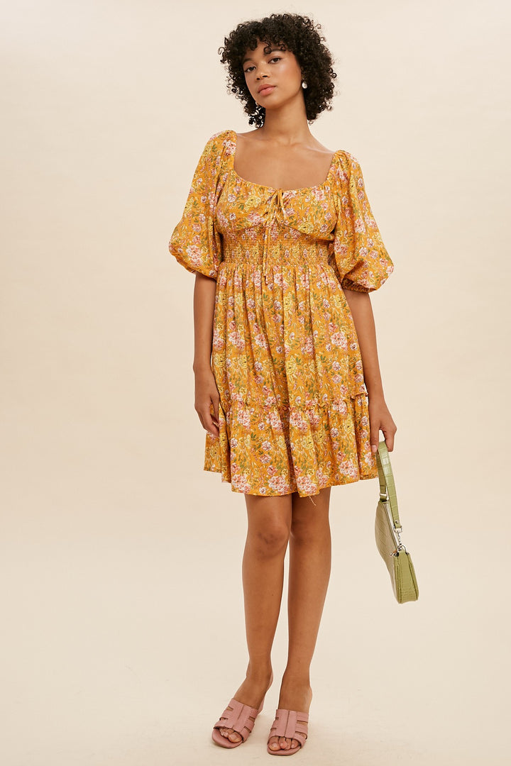 Elsie Sweetheart Floral Dress