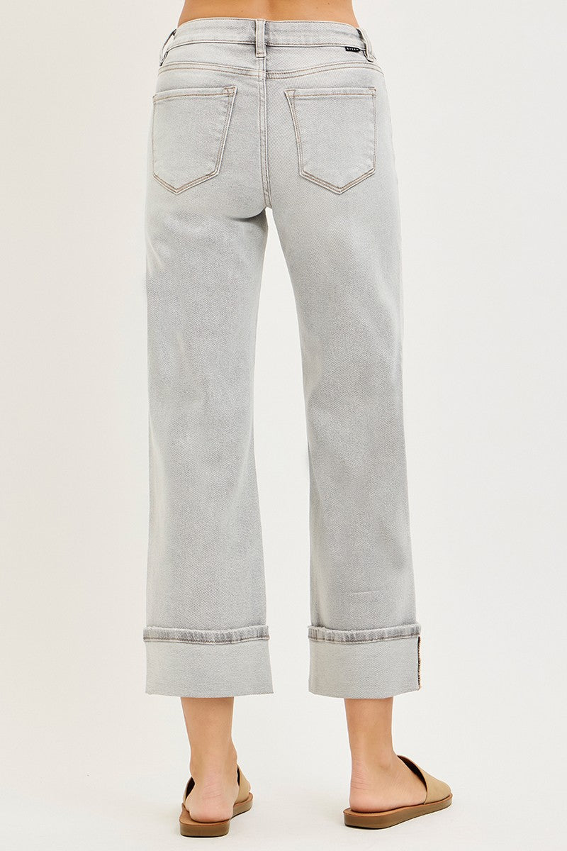 Light Gray Cuffed Denim