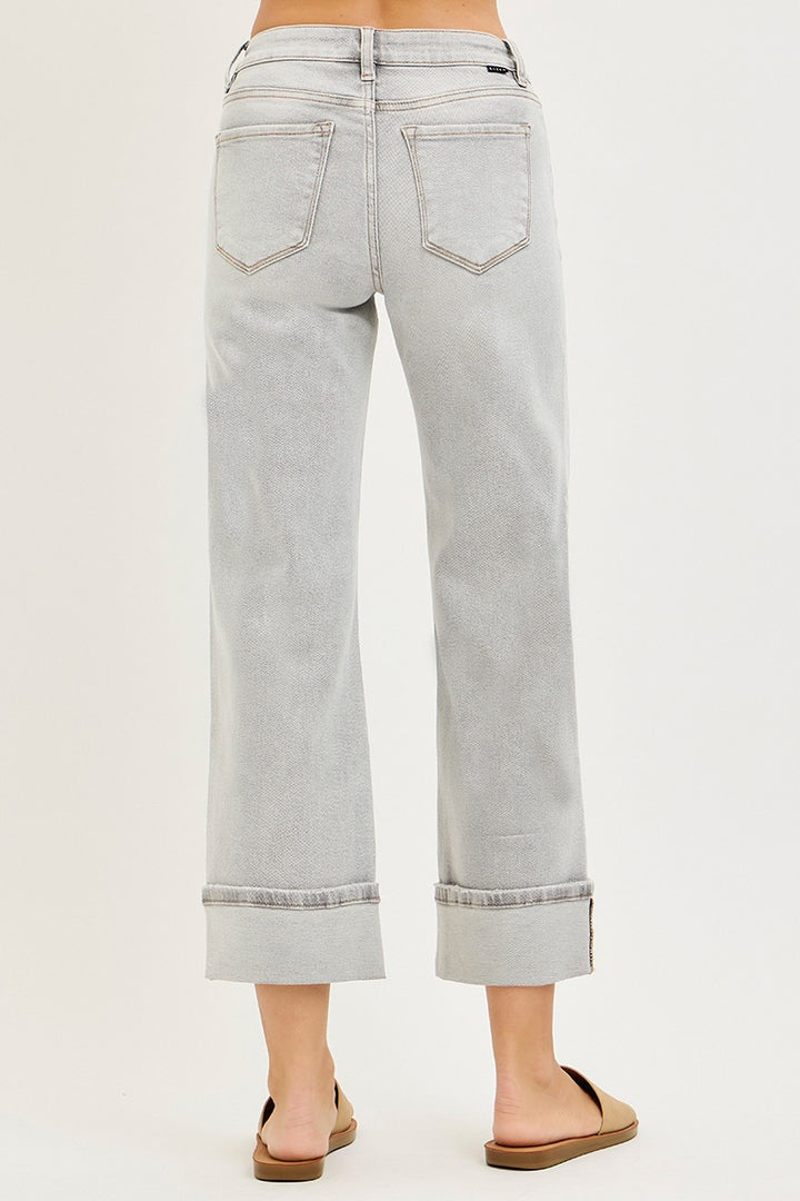 Light Gray Cuffed Denim