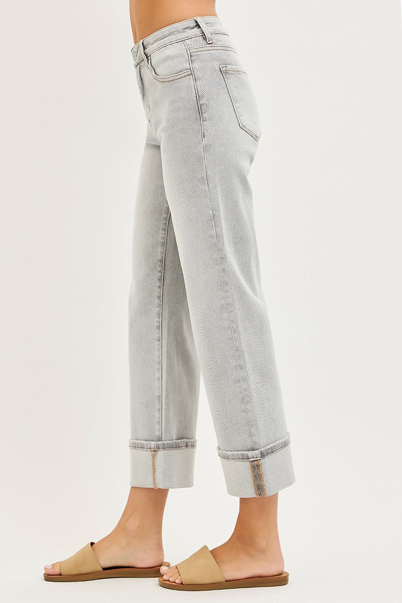 Light Gray Cuffed Denim