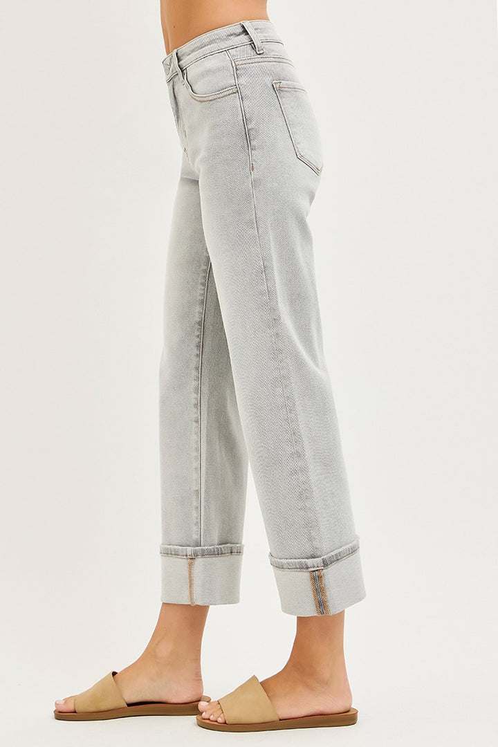 Light Gray Cuffed Denim