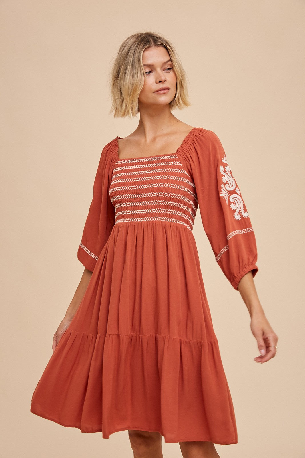 Melina Embroidered Dress