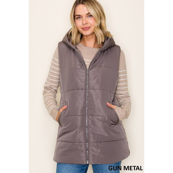 Amie Hooded Puffer Vest