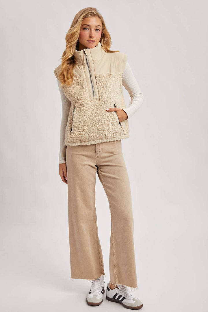 Sherpa Contrast 1/2 Zip Pullover