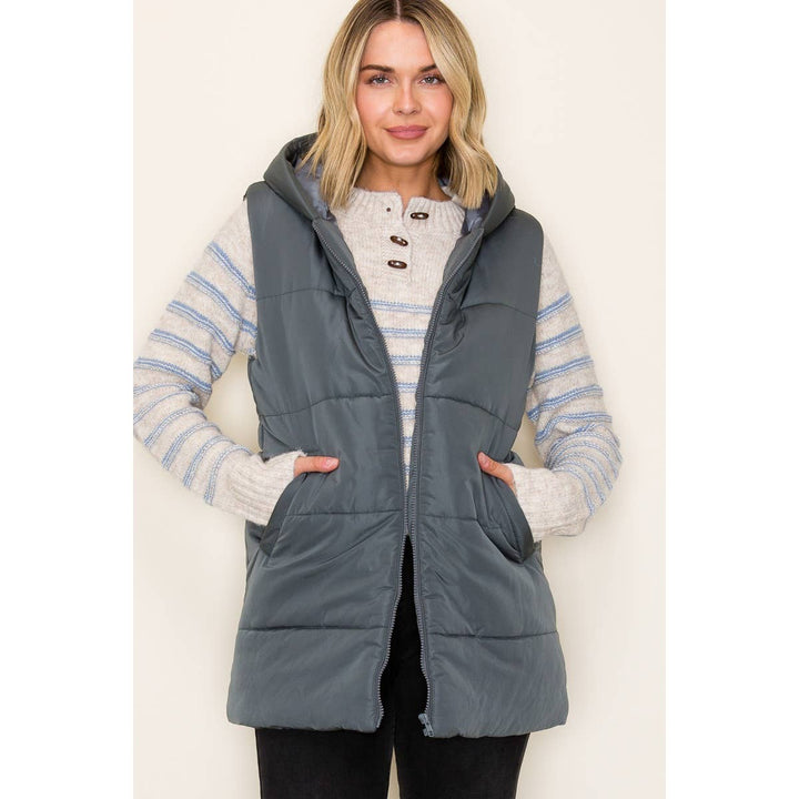 Amie Hooded Puffer Vest
