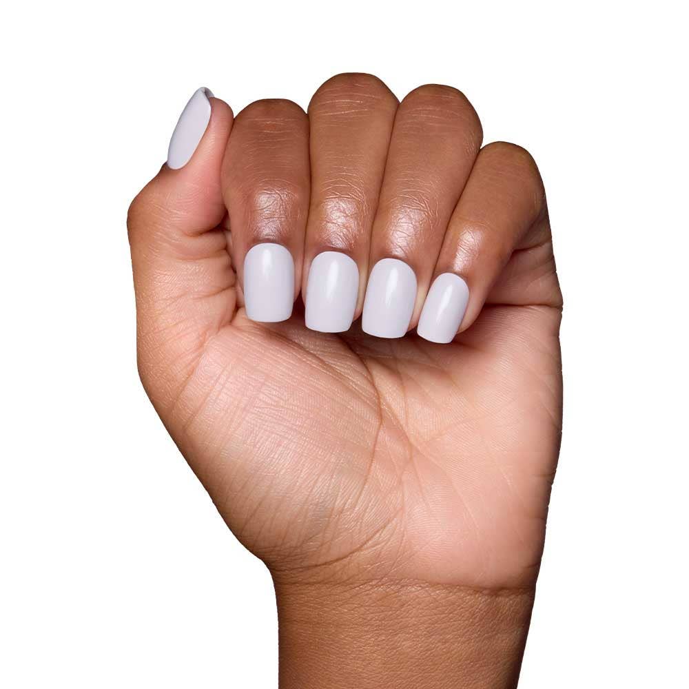 Lilac Gray Press-On Nails | Short Squoval Solid Holiday