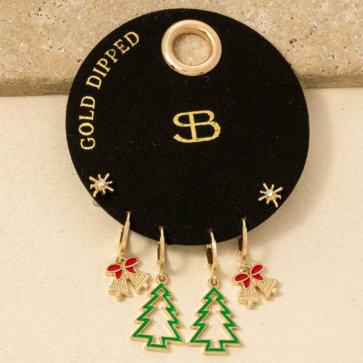 Christmas Theme Stud And Hoops