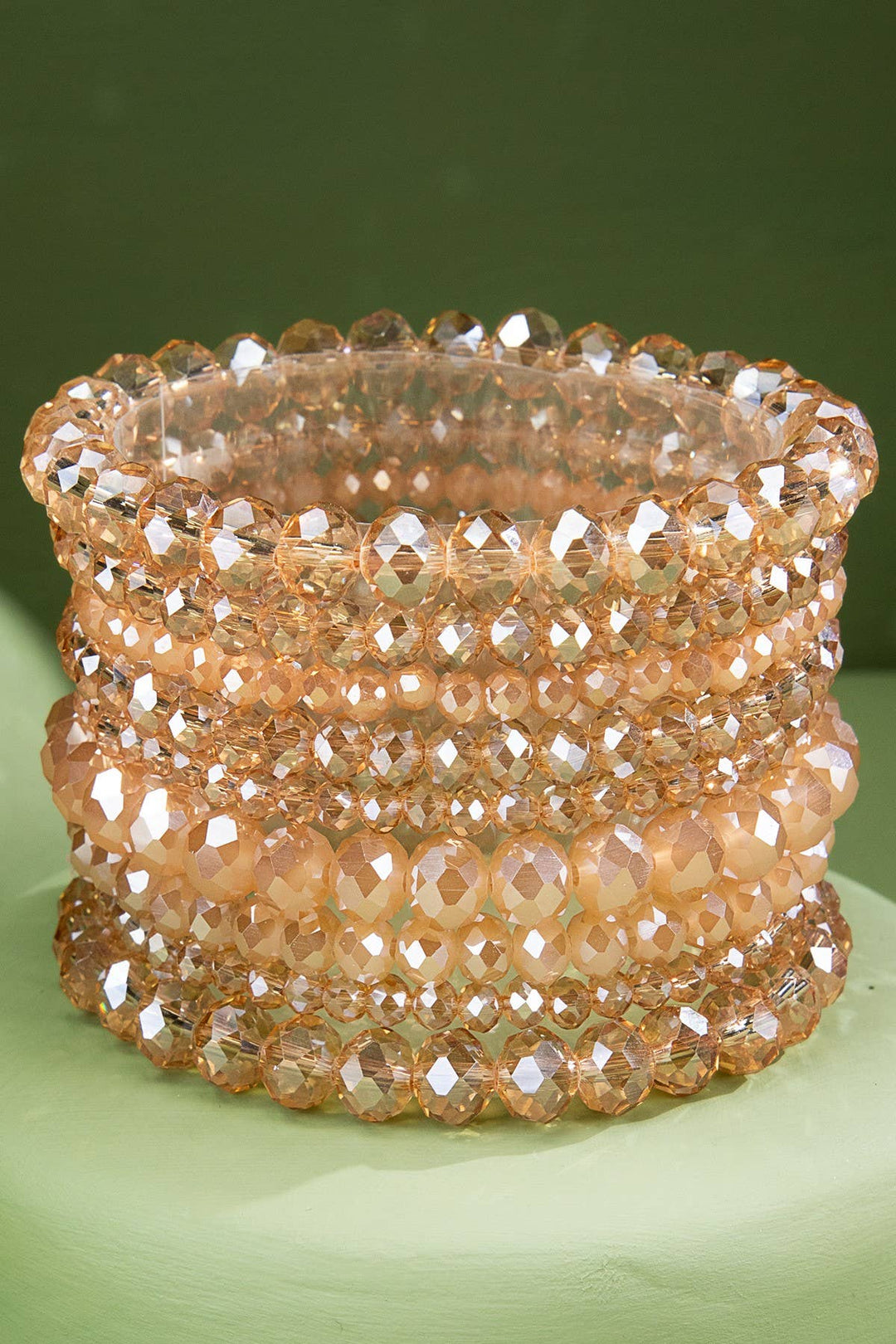 Glass Bead 9 Set Bracelet