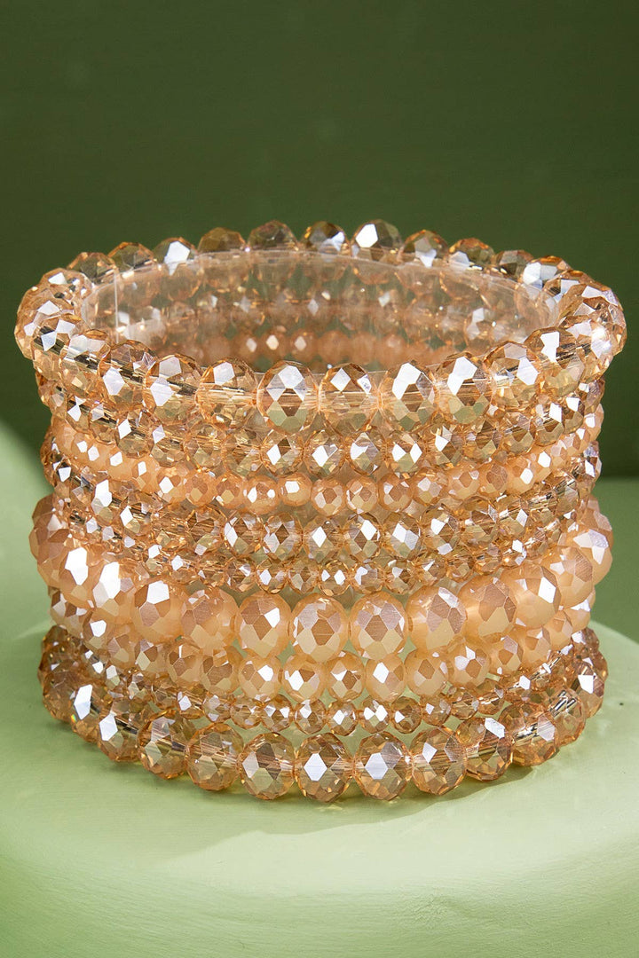 Glass Bead 9 Set Bracelet