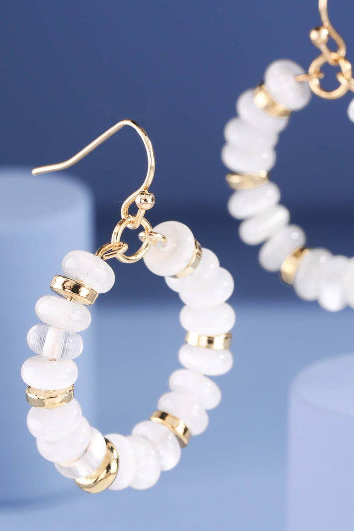 Beaded Ring Hoop Earrings