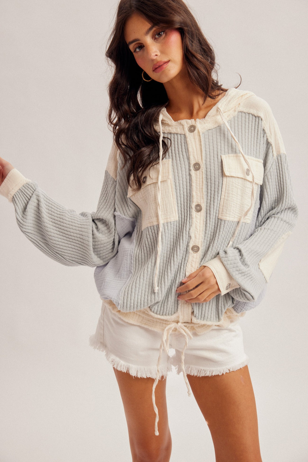 Ashley Mixed Contrast Hoodie