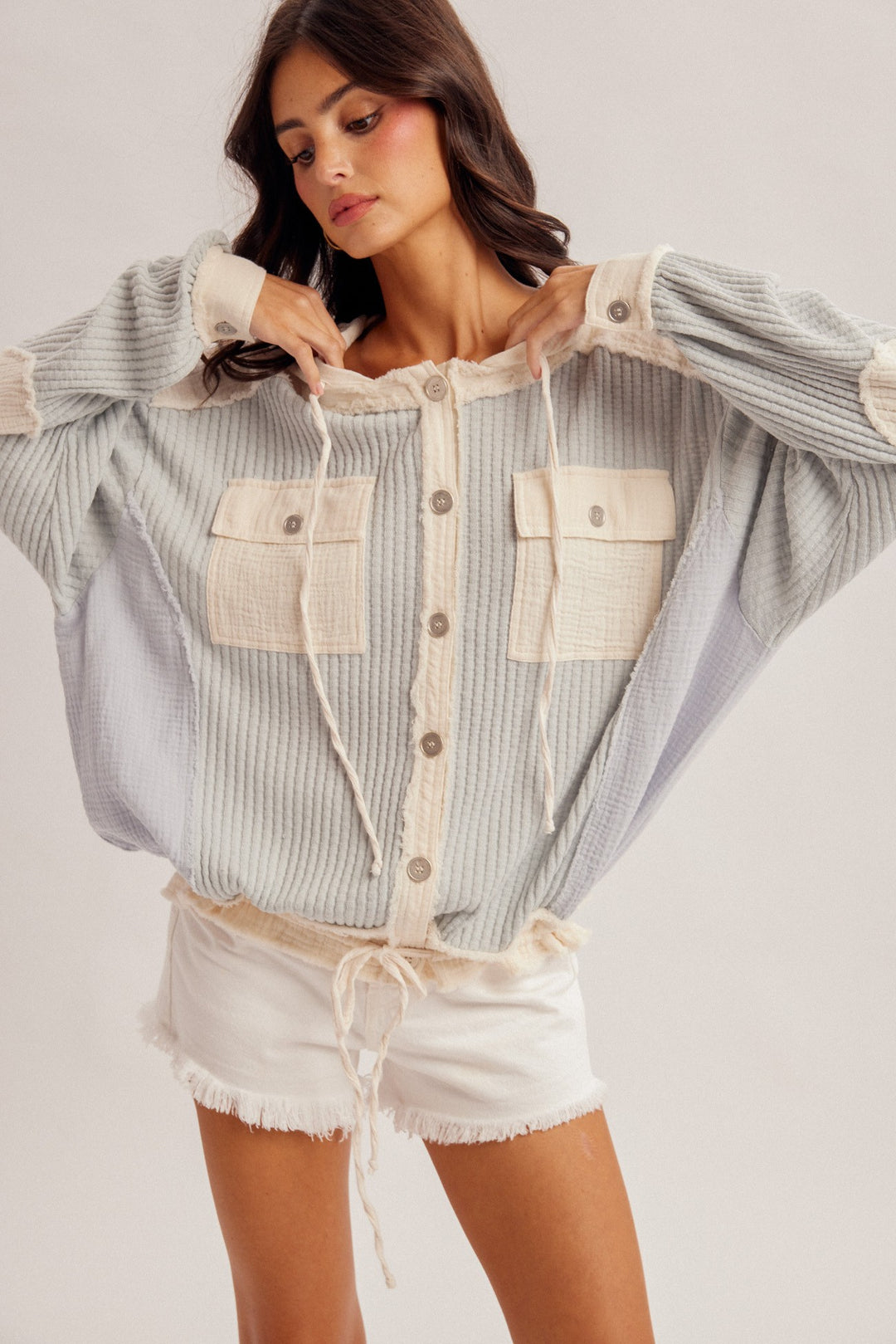 Ashley Mixed Contrast Hoodie