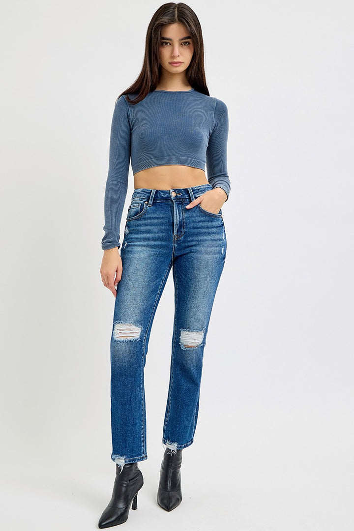 Ashlynn Crop Straight Leg Jeans