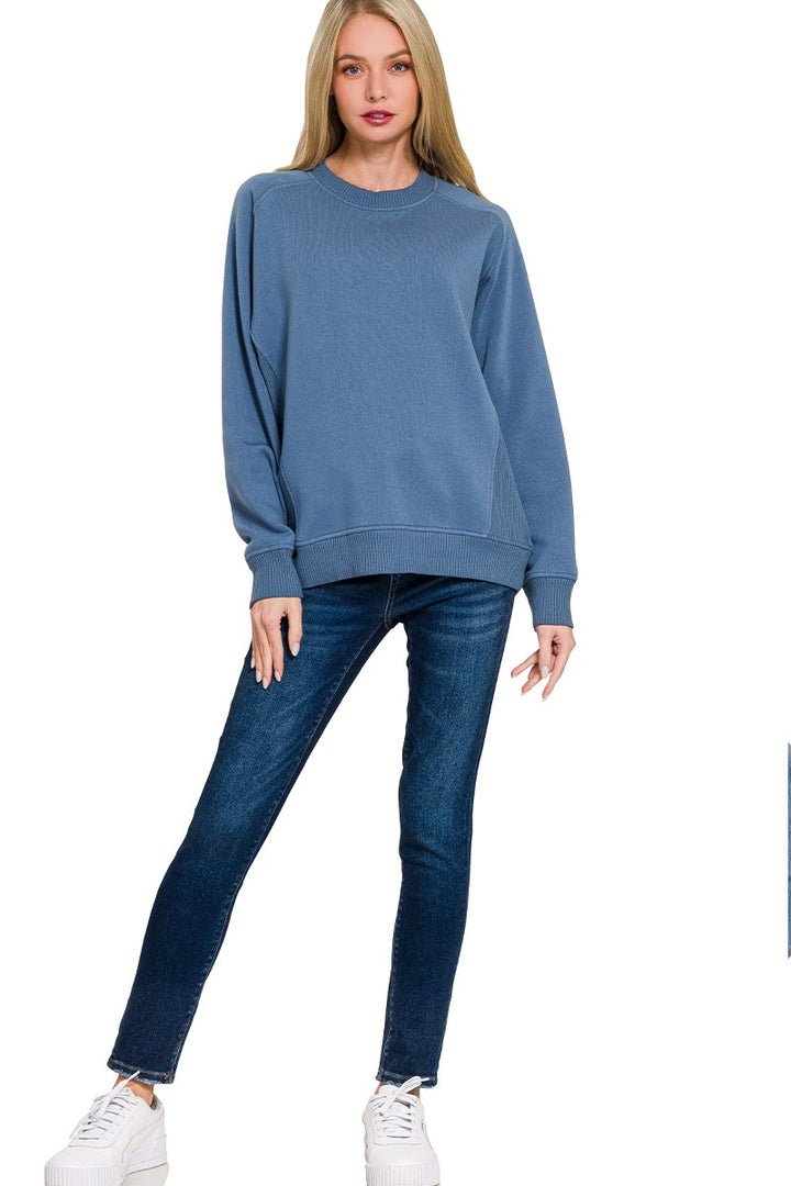 Aspen Sweatshirt with Ribbed Sides