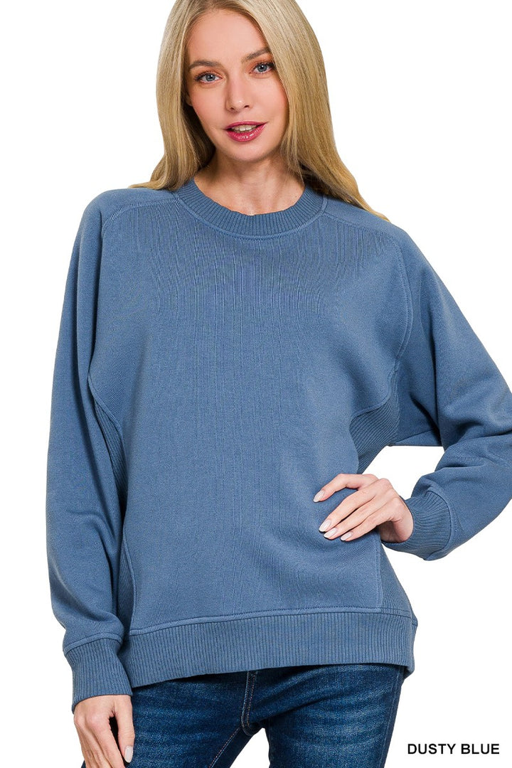 Aspen Sweatshirt with Ribbed Sides