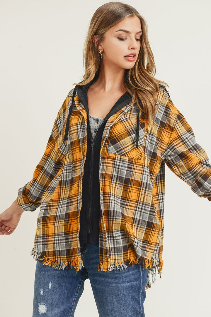 Autumn Hooded Flannel