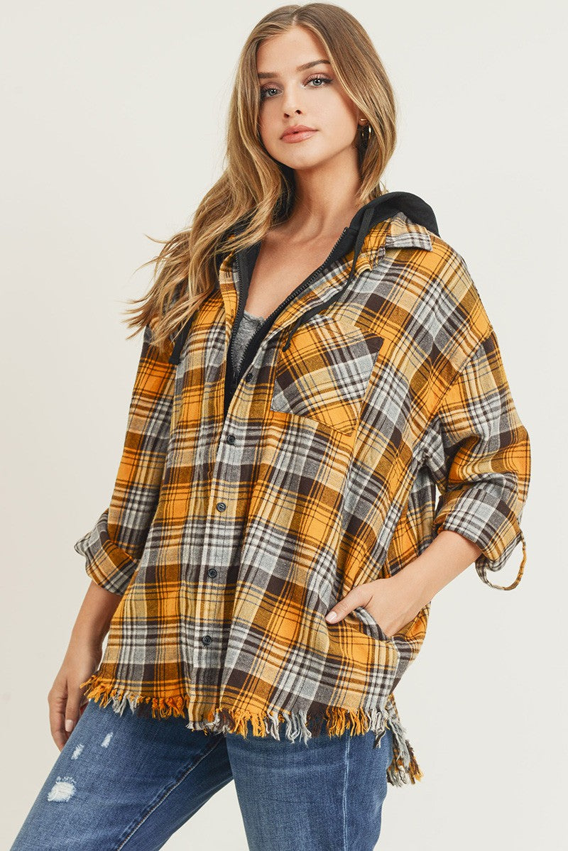 Autumn Hooded Flannel