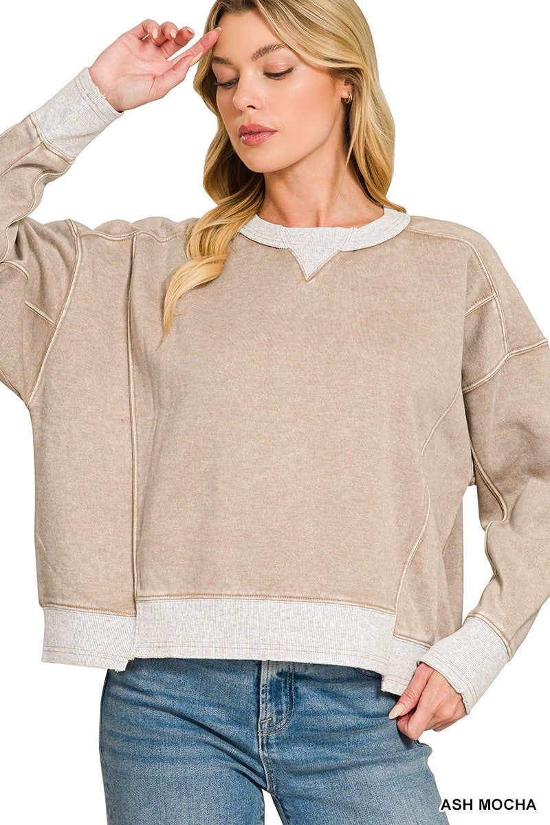 Kristy Contrast Trim Sweatshirt