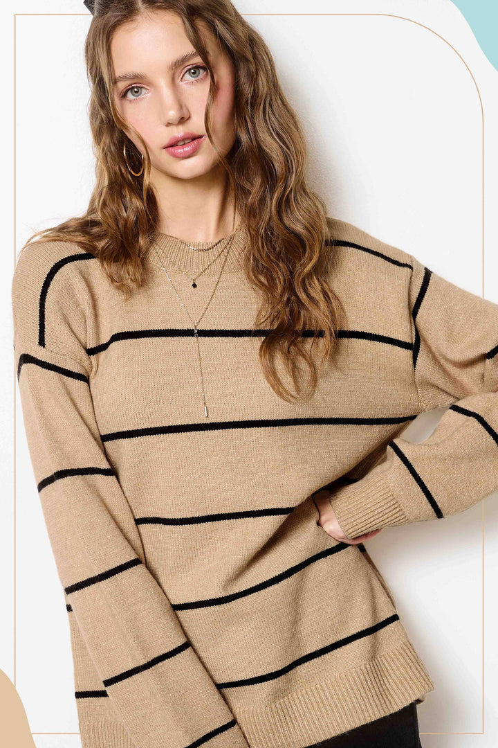 Stripe Crewneck Sweater