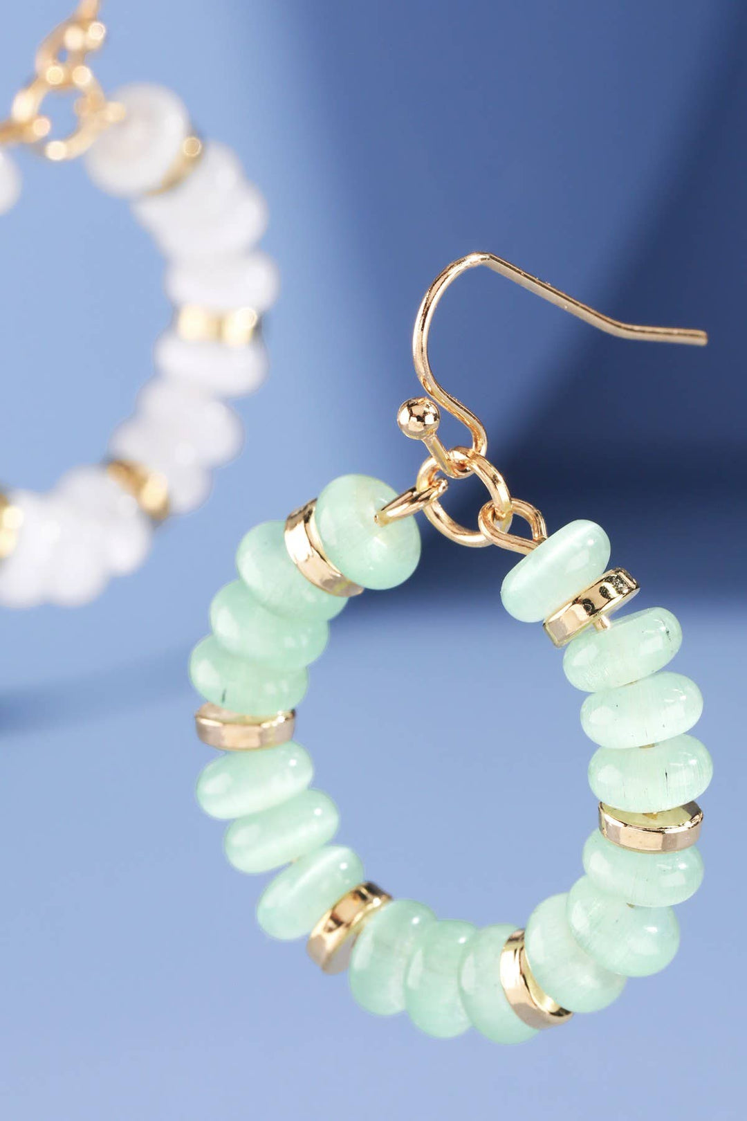 Beaded Ring Hoop Earrings