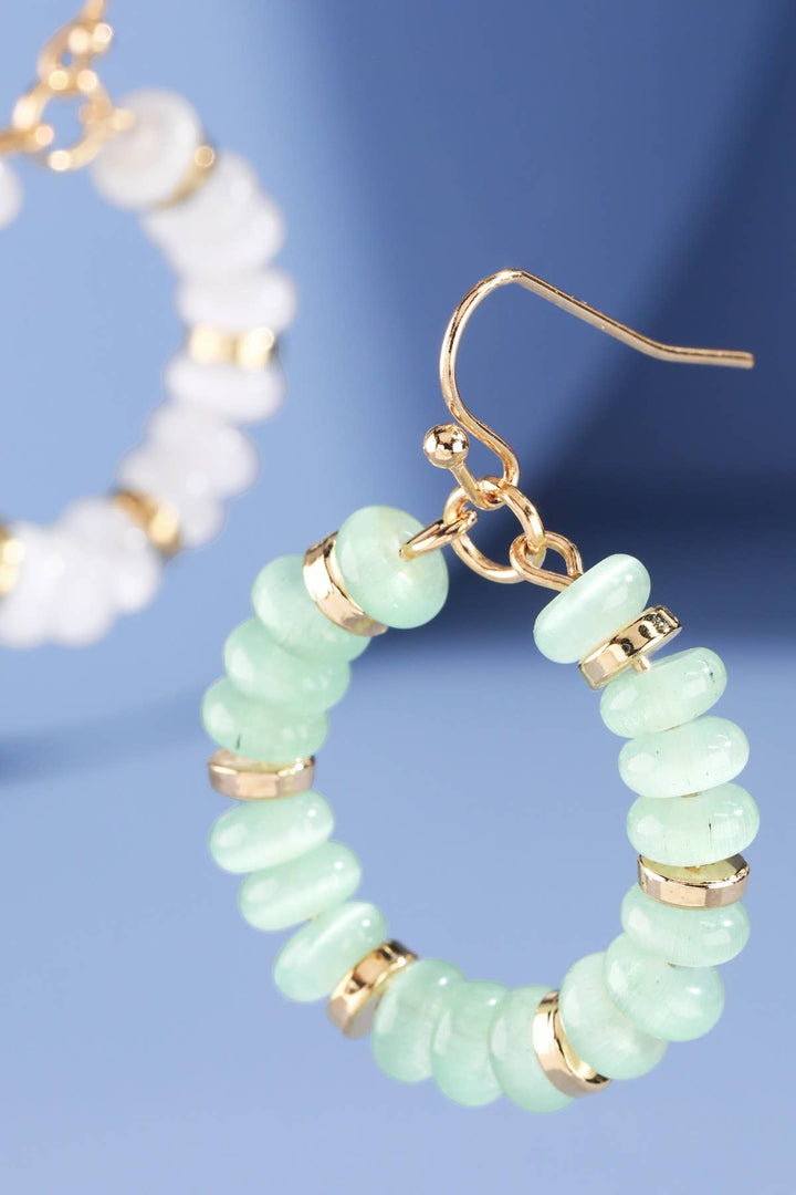 Beaded Ring Hoop Earrings
