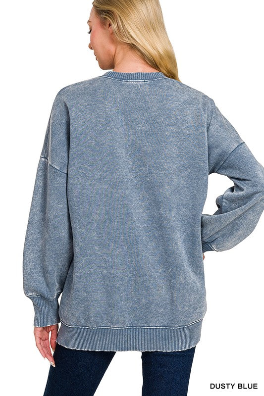 Oaklynn Acid Wash Pullover