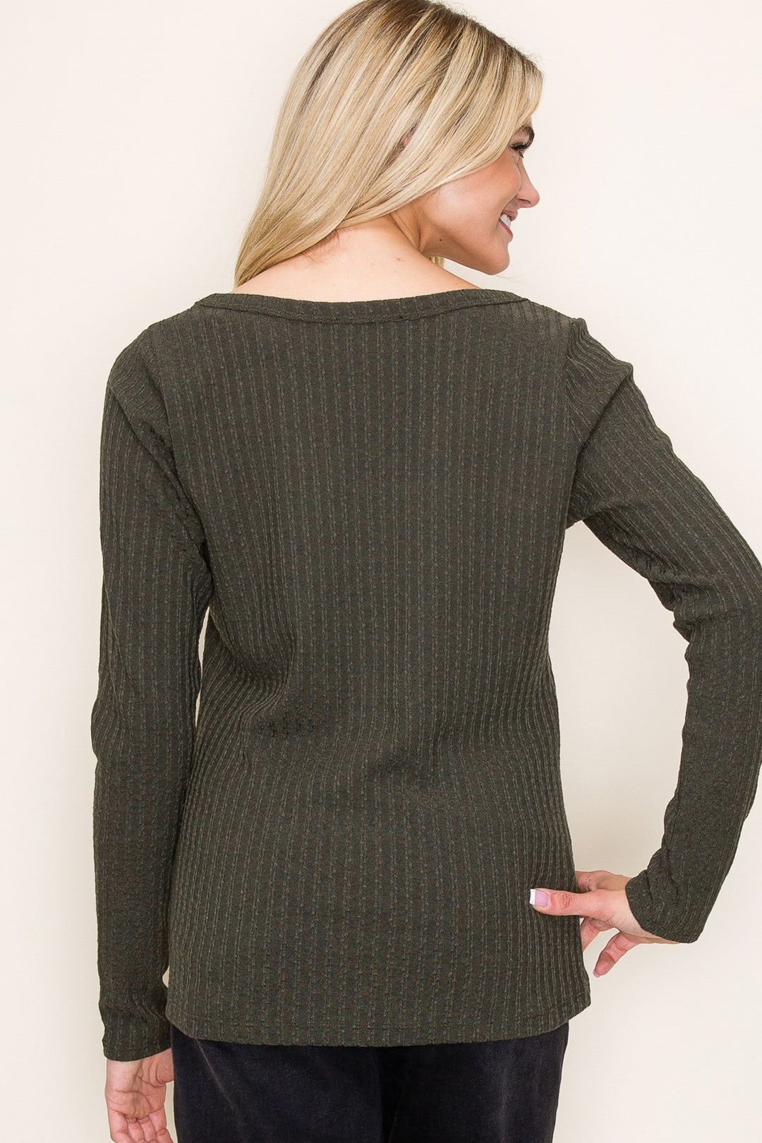 V-Neck Basic Long Sleeve