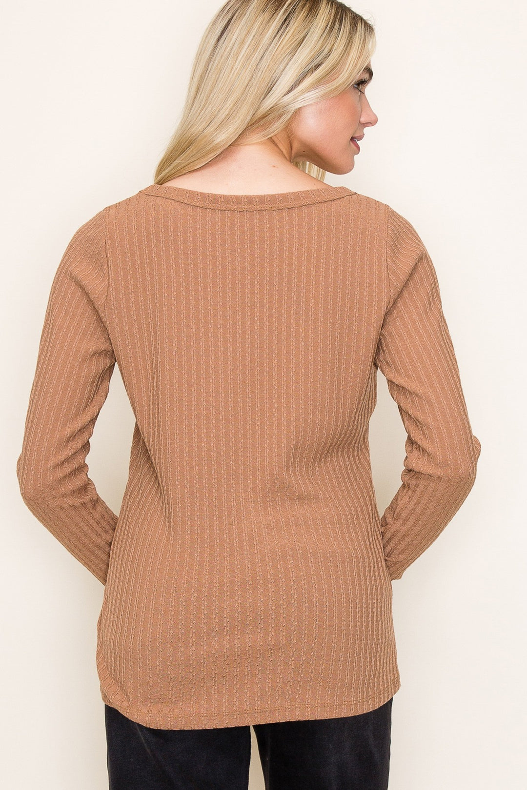 V-Neck Basic Long Sleeve