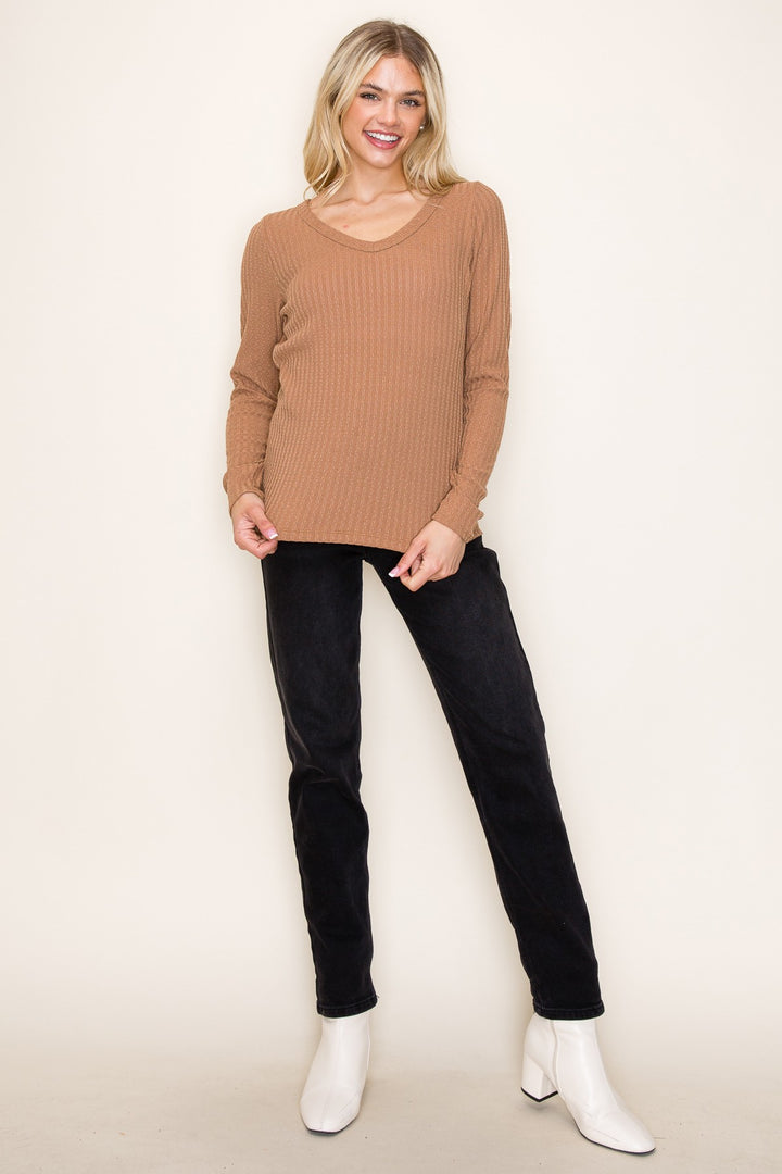 V-Neck Basic Long Sleeve