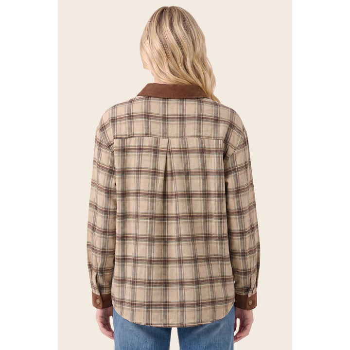 CORDUROY CONTRASTED PLIAD SHIRT