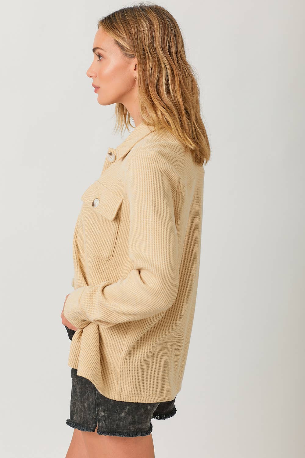 Button Down Thermal Shacket