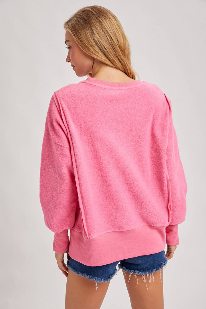 CREWNECK TEDDY PULLOVER