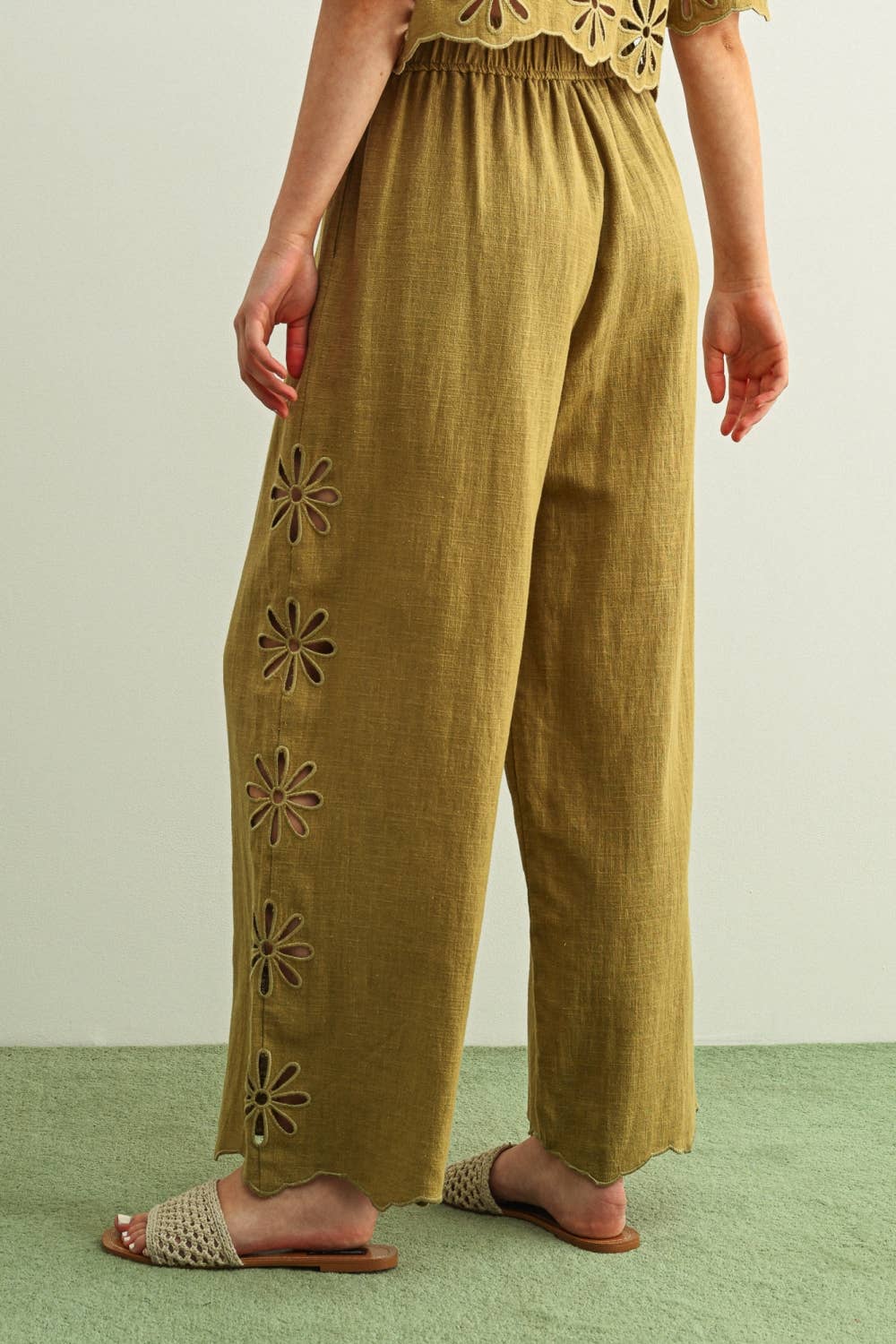 Embroidered Side Detail Pants