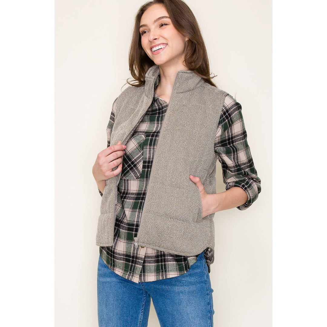 Herringbone Padded Vest