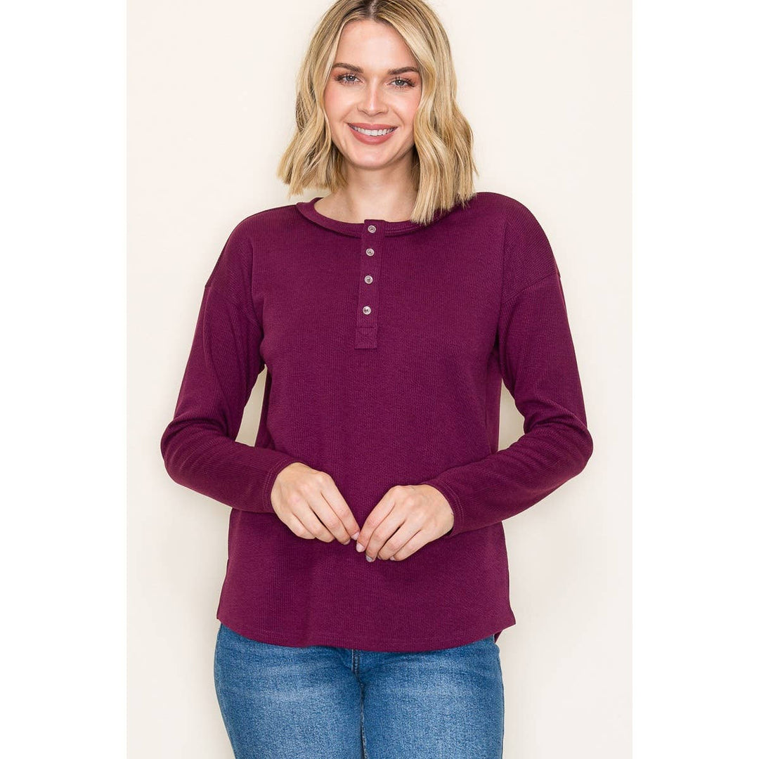 Sadie Textured Henley