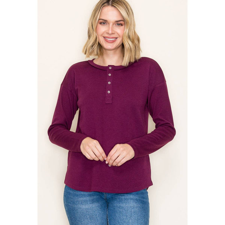Sadie Textured Henley