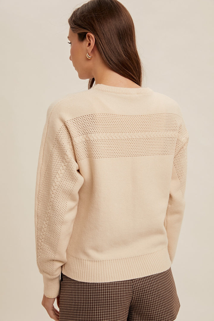 Sydney Textured Accent Sweater