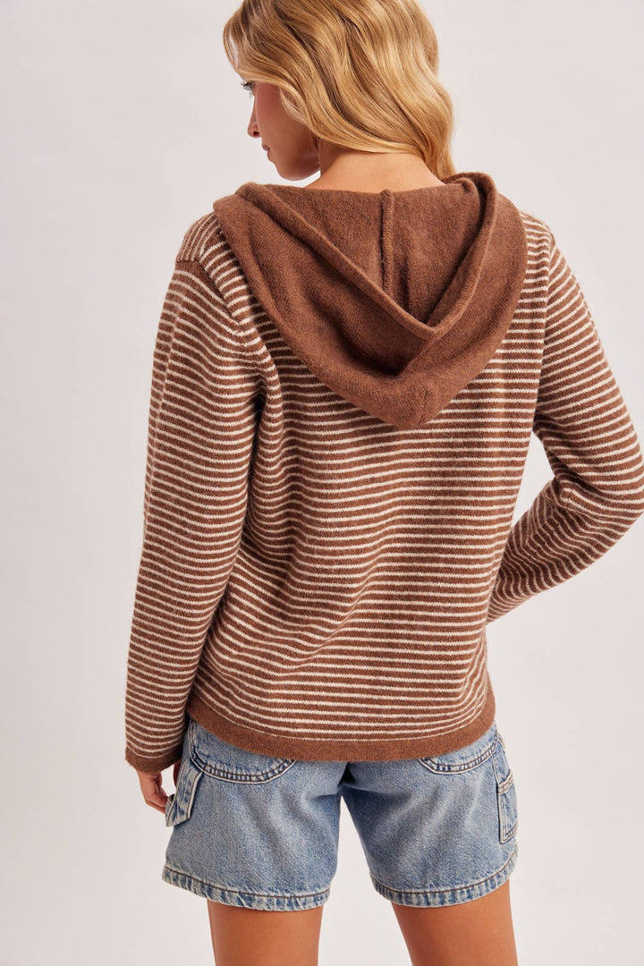 HENLEY SWEATER WITH HOODIE
