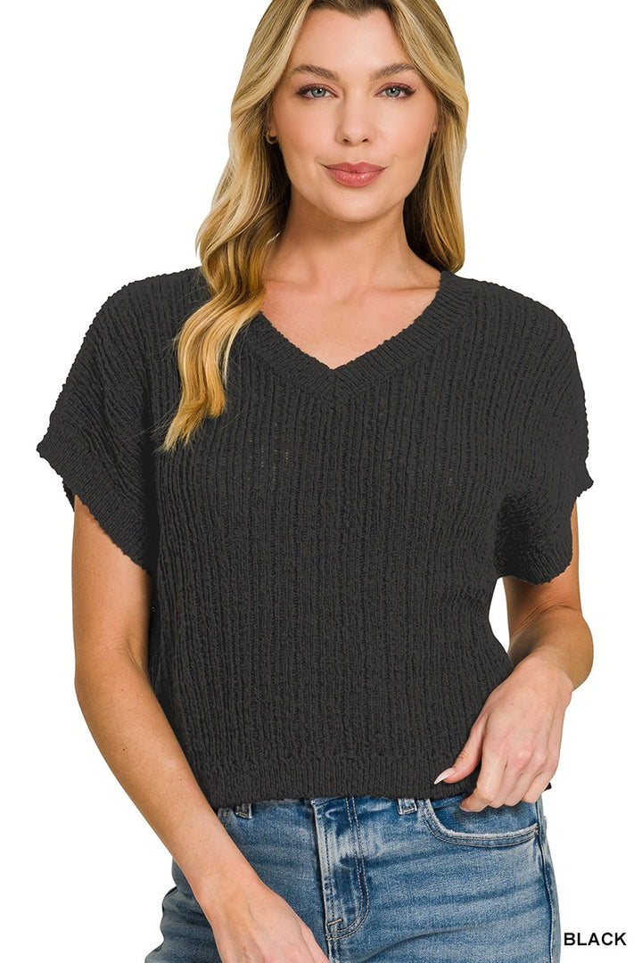 Textured Sweater Vest