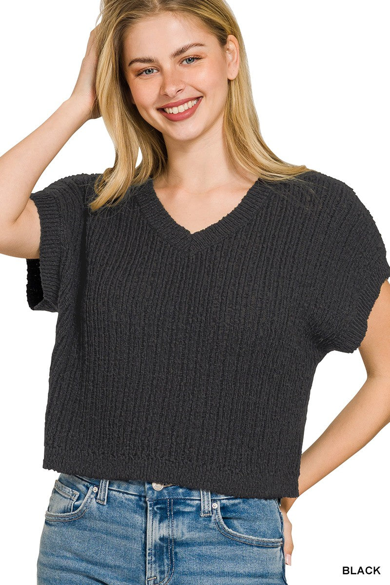 Textured Sweater Vest