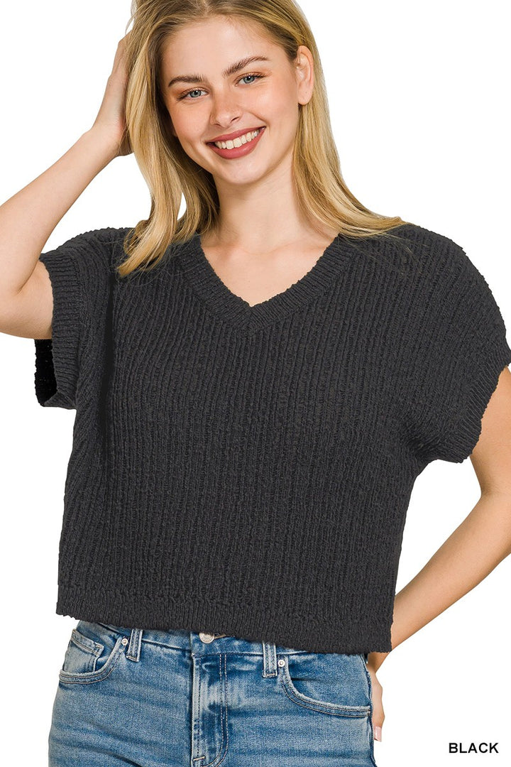 Textured Sweater Vest