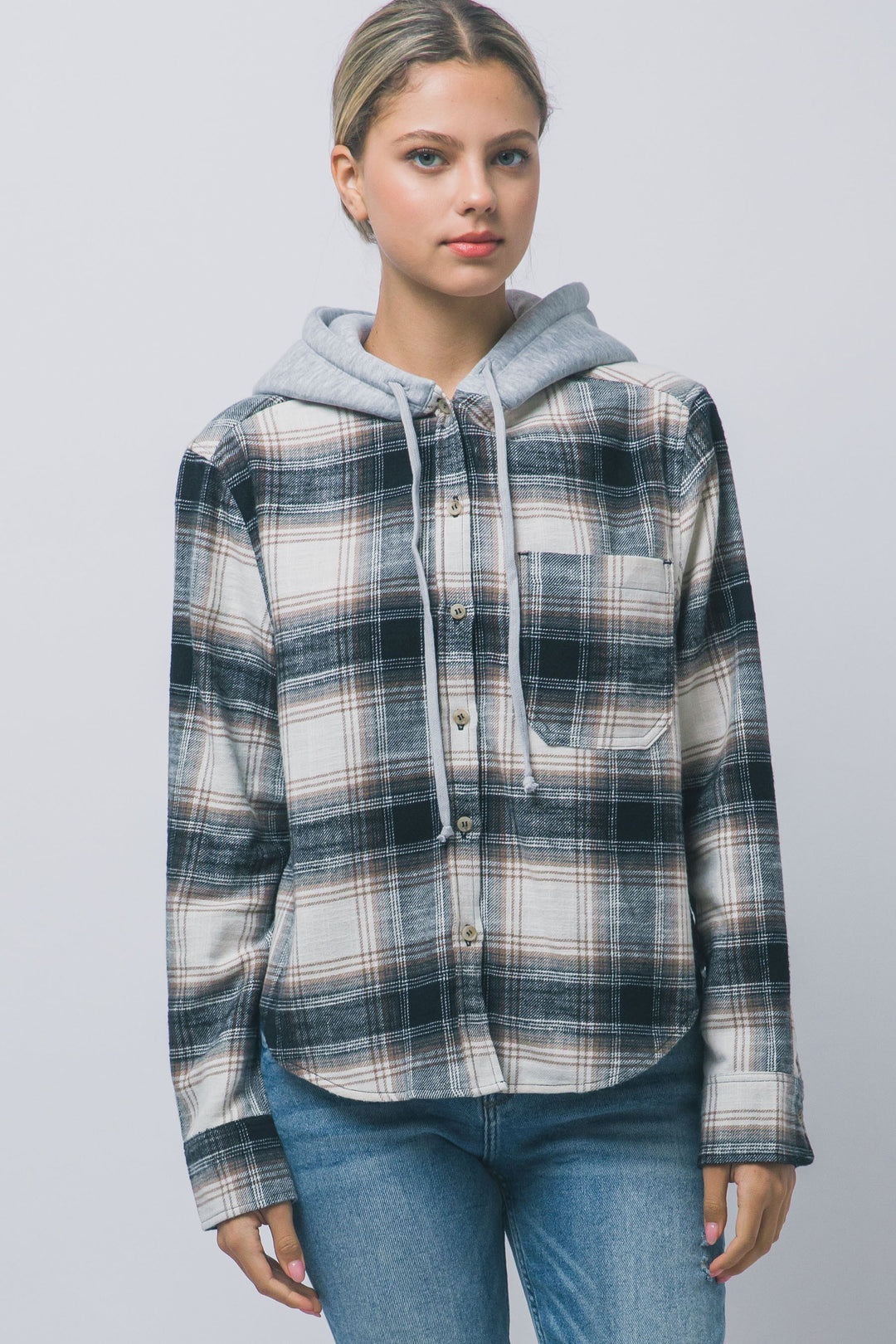 Katelynn Marie Hooded Flannel