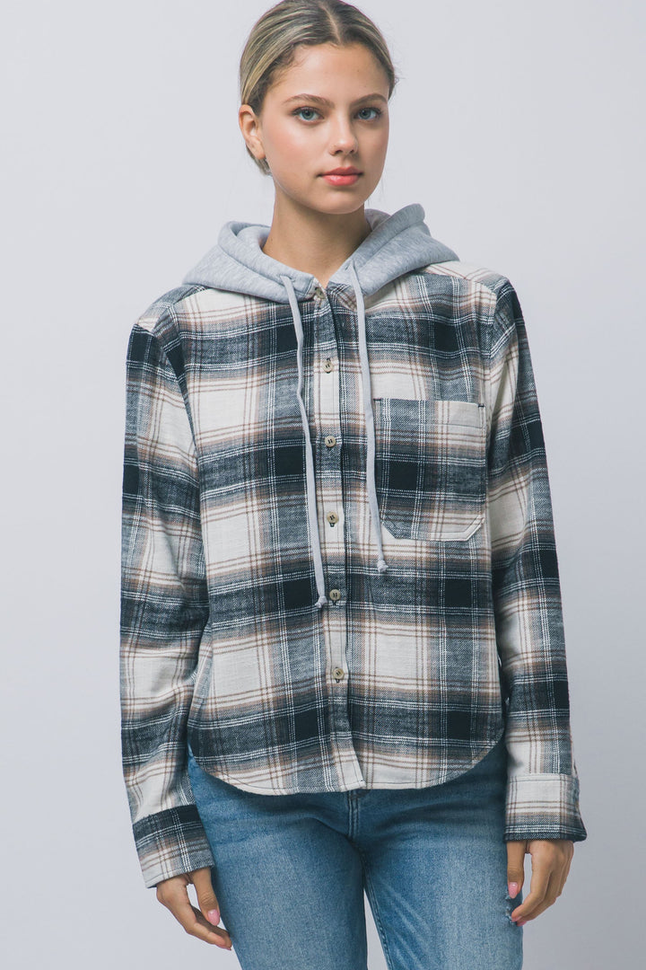 Katelynn Marie Hooded Flannel