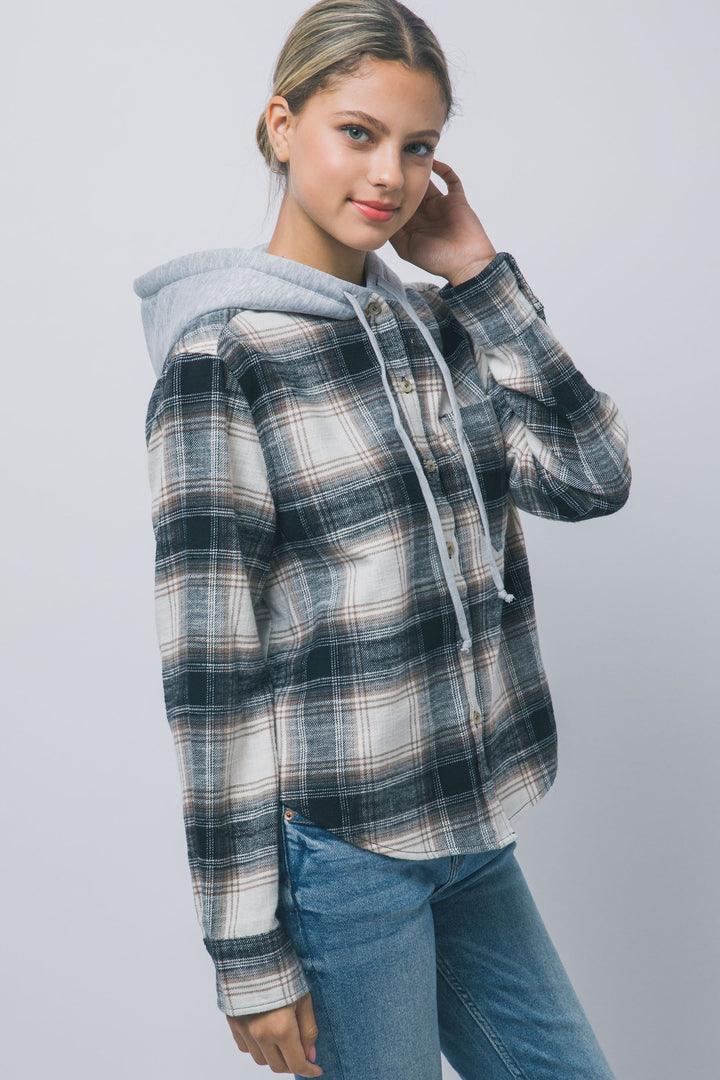 Katelynn Marie Hooded Flannel