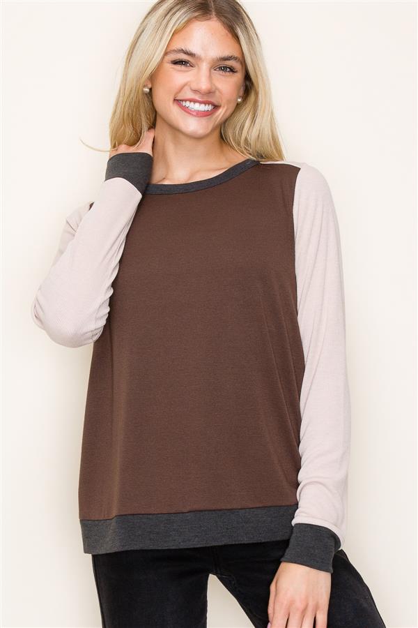 Expresso Color Block Top