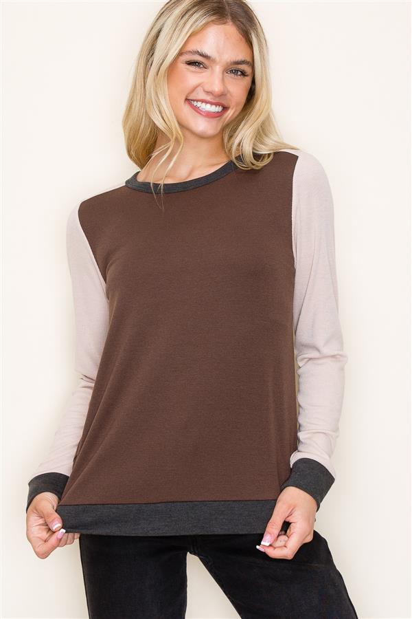 Expresso Color Block Top