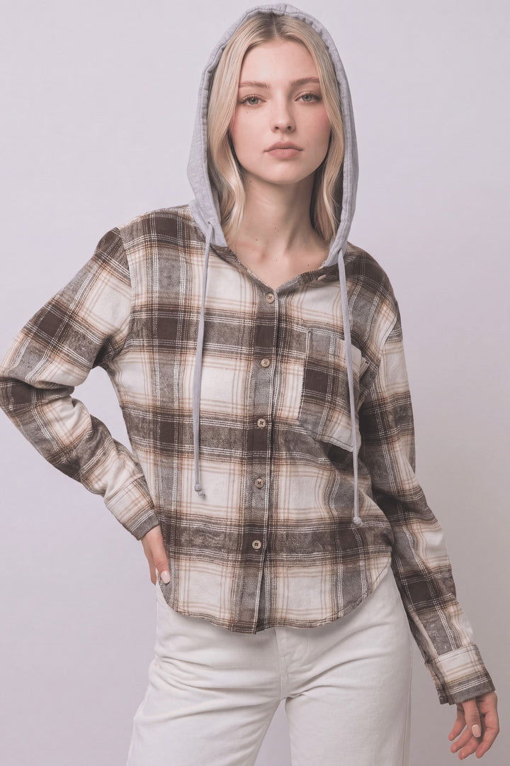 Katelynn Marie Hooded Flannel